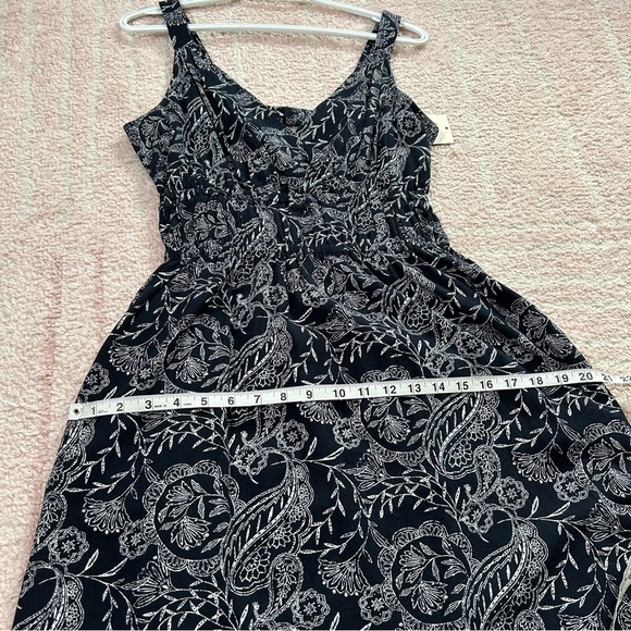 NWT Universal Thread Navy and White Floral Maxi Dress Size Small Cotton Blend - Picture 7 of 11